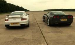 Porsche 911 GT2 vs Corvette ZR1 video