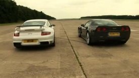 Porsche 911 GT2 vs Corvette ZR1 video