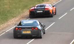 Corvette ZR1 vs Lamborghini Murcielago SV video