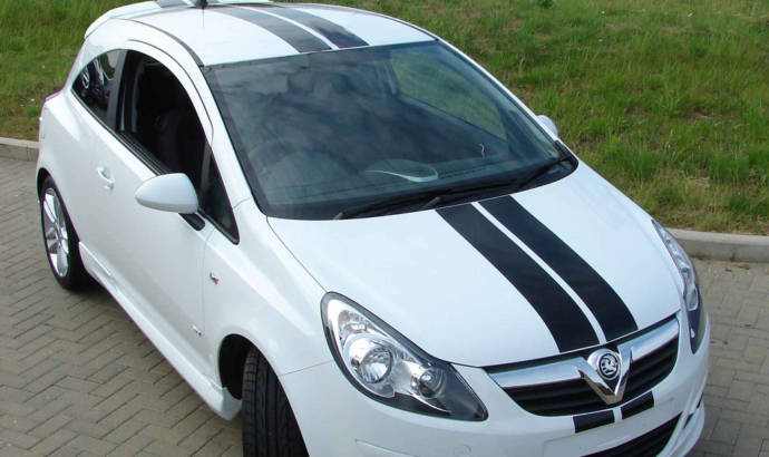 Vauxhall Corsa with VXR racing stripes