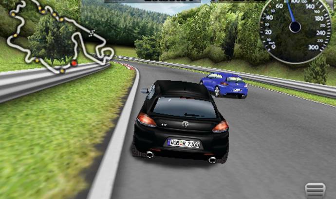 Volkswagen Scirocco R in free racing game for iPhone