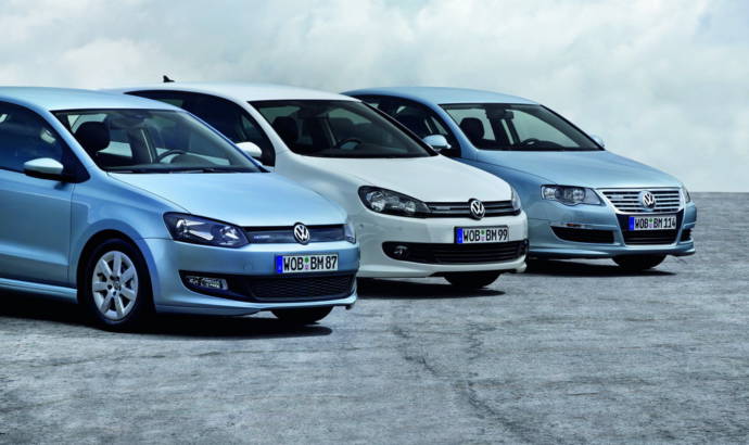 Volkswagen Polo Golf and Passat BlueMotion