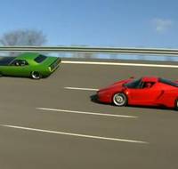 Ferrari Enzo Vs 1000 HP Musclecar :Video