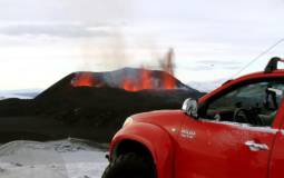 Top Gear drives Toyota Hilux near Active Volcano