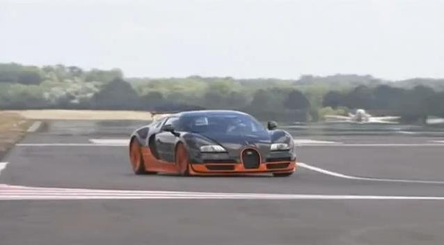 Bugatti Veyron Super Sport fastest car on Top Gear track