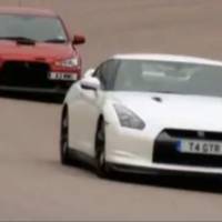 Nissan GTR vs Mitsubishi EVO FQ 400 video