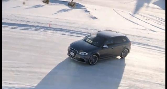 Audi RS3 Sportback snow drifting