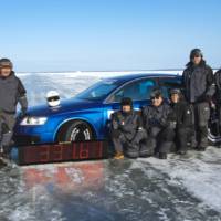 Audi RS6 with Nokian Tyres Beats Bentley World Record On Ice