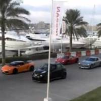 Nissan Juke R vs Lamborghini Gallardo, Ferrari 458 and Mercedes SLS AMG