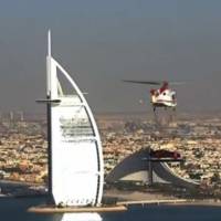 Aston Martin Vanquish on the top of Dubai