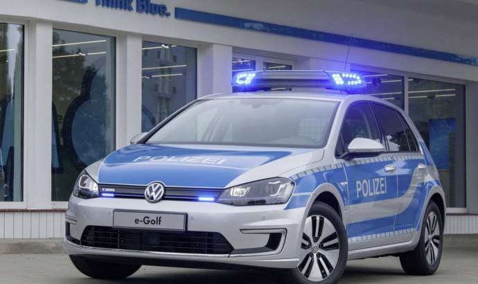 Volkswagen e-Golf police car unveiled in Germany