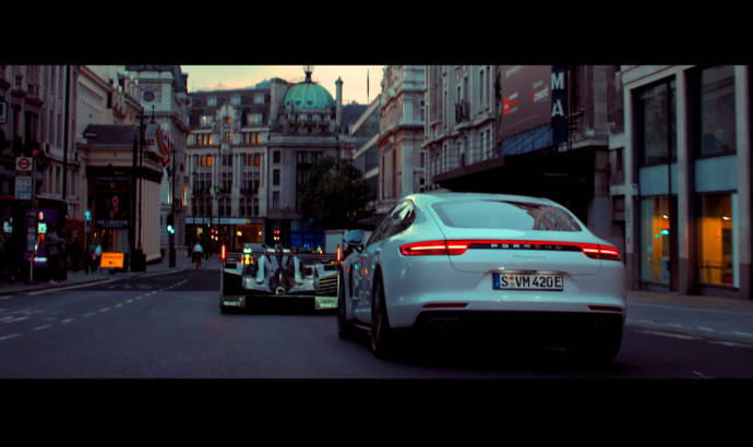 Porsche Panamera 4 E-Hybrid rides along the 919 Hybrid through London