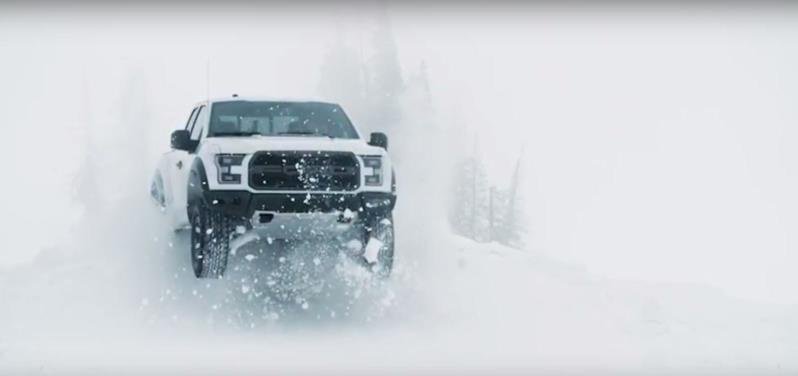 Ken Block drives the 2017 Ford F-150 raptor in the snow | CarSession