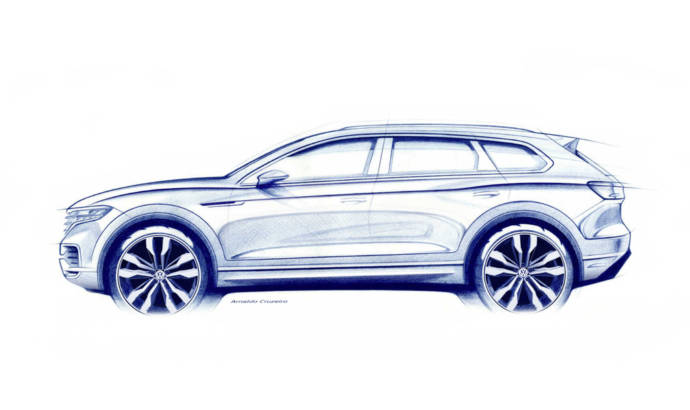 2018 Volkswagen Touareg - first official sketch